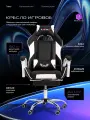 Игровое кресло геймерское тканьевое с подножкой и вибро-массажем