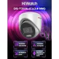 HiWatch DS-T203L(C)(2.8 mm) 2Мп уличная купольнаяя HD-TVI камера с LED-подсветкой до 20м
