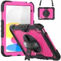 Чехол Neutral, для iPad 10.9 2022, силикон, вращающийся, розово-красный