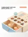 Монтессори (сортер), Детский развивающий набор, 4 в 1, деревянный