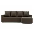 Угловой диван Каир MebelVia Коричневый, рогожка, еврокнижка, универсальный угол