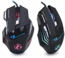 Игровая мышь IMICE GWX7 проводная с бесшумным кликом, RGB подсветка