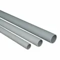 Труба жесткая НПВХ 63х3000 (порезана пополам) гладкая, серая (5 шт.)