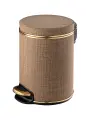 Ведро для мусора Geralis V-BLG-B Вamboo Bieg цвет Темно-бежевый, кант Золото, 5 л