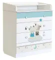 Комод детский с пеленальным столиком Фея 1580 Лучшие друзья 1288.9.6 белый