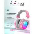 Игровая гарнитура Fifine H16 Gaming Headsets с отключаемой RGB-подсветкой, Pink