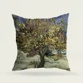 Подушка декоративная Тутовое дерево осенью Ван Гог 40х40 велюр