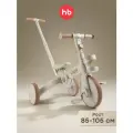 50070, Беговел трансформер VISPY 3в1 Happy Baby, двухколёсный-трехколесный беговел, велосипед, рост 85-105 см, белый