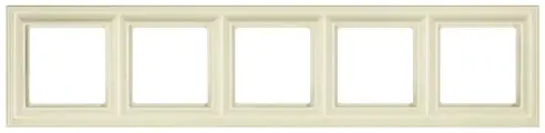Рамка Jung Eco Profi Deco на 5 постов, универсальная, слоновая кость