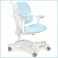 Растущее детское кресло ортопедическое с подлокотниками Ergokids Space Air Y-609 голубое