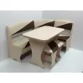 Кухонный уголок со столом и стульями комплект Успех-2 110х150 см, молочный дуб
