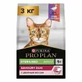 Сухой корм PRO PLAN Sterilised SAVOURY DUO для взрослых стерилизованных привередливых кошек с уткой и с печенью, 3 кг