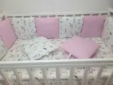 Бортики в детскую кроватку для новорождённых Солнышко моё, хлопок 100%,12 предметов, яркие.