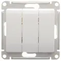 Schneider Electric GLOSSA 3-клавишный выключатель, сх.1+1+1, 10АХ, механизм, белый (2шт) (арт. GSL000131)