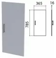 Дверь ЛДСП низкая Монолит, 365х16х785 мм, цвет серый, ДМ41.11