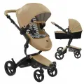 Коляска 2в1 Mima Xari Latte/Autumn strip на чёрном шасси