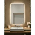 Зеркало GlowMir, LED-подсветка 3000K, настенное, 70x90 см, жёлтое свечение