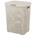 Корзина с крышкой для белья EL Casa Ротанг 38х30х48 см, 40 л, латте