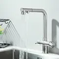 Кухонный смеситель с фильтром воды, выдвижной/двухфункциональный распылитель, поворот на 360
