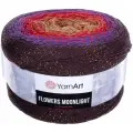 Пряжа YarnArt Flowers Moonlight коричневый-фиолетовый-красный-песочный (3265), 53%хлопок/43%акрил/4%металлик, 1000м, 260г, 2шт