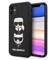 Lagerfeld для iPhone 11 чехол 3D Rubber Karl and Choupette Hard Black