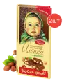 Молочный шоколад Алёнка с фундуком, Красный Октябрь, 200г 2шт