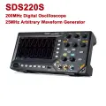ОWON SDS220S Цифровой осциллоскоп, 2CH независимый 1GS / с скорость пробы, 200MHz, записи 20M, генератор сигнала 25MHz