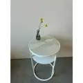 Столик LUCHI MARBLE WHITE, керамогранит, металлический каркас