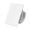 Вытяжной тонкий вентилятор SlimVent МV 100, стекло квадрат белый глянцевый