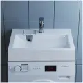 Раковина Paola Siena 60x50, над стиральной машиной, литьевой мрамор, белая