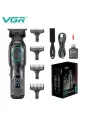 Триммер универсальный VGR V-254, LED-дисплей, 4 насадки, металлический, синий