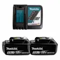 Батарея аккумуляторная Makita BL1850Bx2 LXT, 18В, 5Ач, Li-Ion, ЗУ в комплекте [191l74-5]