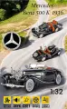 Коллекционная масштабная ретро модель Mercedes-Benz 500 K Spezial Roadster 1936 1:32 (металл, свет, звук)