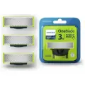3 шт. Сменные лезвия Philips OneBlade QP230/50 и One Blade Pro, Насадки для триммера, Кассеты для электробритвы Филипс