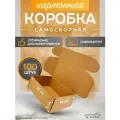 Коробка картонная самосборная гофрокороб 22х16х8 см 100 шт