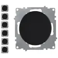 Комплект. Выключатель одноклавишный OneKeyElectro, цвет черный (7 шт.).