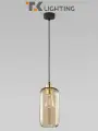Подвесной светильник со стеклянным плафоном TK Lighting Marco 3314, E27, 60 Вт, цвет янтарный