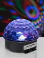 Ночник проектор «Хрустальный диско-шар» 17.5 см, динамик, свечение RGB, 220 В