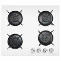 Варочная панель газовая HOMSair HGG641EWH белая, встраиваемая, 4 конфорки, эмалированные решетки, 60 см