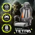 Игровое кресло компьютерное GAMELAB TETRA, серый/оранжевый, текстиль