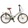 Складной велосипед SHULZ Krabi V-brake, колеса 24″, 3 скорости - светло-серый