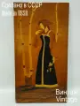 Панно настенное советских времен из шпона в технике маркетри Аленка, ручная работа по дереву, винтаж СССР (ММЗ Вперед)