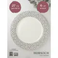 Набор фарфоровых тарелок 6 штук Norwich 27см, Nouvelle, геометрия