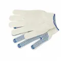 Перчатки рабочие х/б с ПВХ 30 пар, 5 нитей 50 гр.(трикотажные хозяйственные) 10 класс вязки