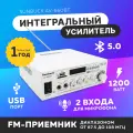 Интегральный Bluetooth усилитель Sunbuck AV-660BT (1200 Вт, USB, цвет белый)