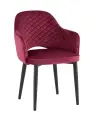 Стул Венера NEW STOOL GROUP красный, черный, велюр, металл, мягкое сиденье, с подлокотниками
