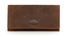 Кошелек KLONDIKE 1896, фактура гладкая, коричневый