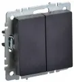 Выключатель проходной Iek 2-кл. СП BRITE ВС10-2-6-БрЧ 10А черный, BR-V22-0-10-K02
