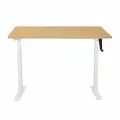 Стол с регулировкой высоты механический LuxAlto LA-T33-M1 120*70*2.5 Белый/С угловым скосом