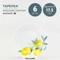 Набор из 6 тарелок десертных 17.5 см Добрушский фарфор Лимоны